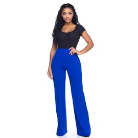 Women's Junior Plus J2 Love High Waist Bell Bottom Flare Pants, 3X, Royal Blue