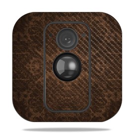 MightySkins Carbon Fiber Skin for Blink XT Outdoor Camera - Brown Linen | Protective, Durable Textured Carbon Fiber Finish | Easy to Apply, Remove, and Change Styles | Made in The USA