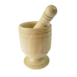 Benecasa Wood Mortar and Pestle