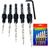 FTG USA Countersink Drill Bit Set 5 Pc #4#6#8#10#12 Tapered
