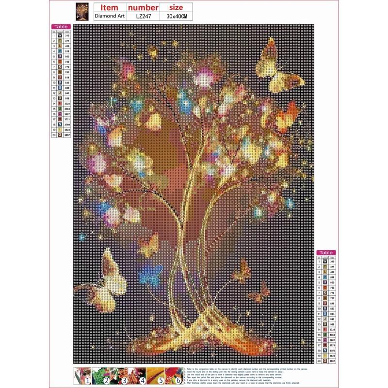 cdsnxore Glitter Tree Diamond Painting Kits,Diamond Art Kits for Adults,