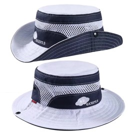 Gcepls Kids Sun Protection Breathable Foldable Hat Bucket Infant Toddler Boys Girls Outdoor Beach Swim Fishing Summer Cap White