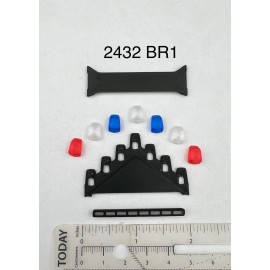 LED Ready Lightbar 1/24 LED Ready Blue Red Federal Signal Vector Vision Lightbar Police Car LVMPD