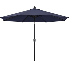 ABCCANOPY 9FT Patio Umbrella - Outdoor Waterproof Table Umbrella with Push Button Tilt and Crank, 8 Ribs UV Protection Pool Umbrella for Garden, Lawn, Deck & Backyard (Navy Blue)