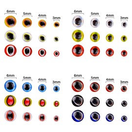Fishing Lure Eyes 3D/4D/5D Fly Eyes Holographic Bait Rig Lure Eyes Making Fishing Lure Fly Tying Fake Eyes DIY 3mm 4mm 5mm 6mm 8mm 10mm