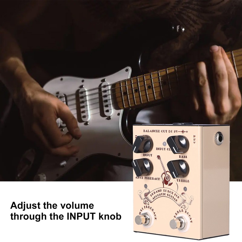Guitar Preamp Effect Analog Stompbox Pedal Knob Control Audio Accessories