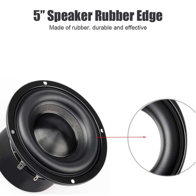 Speaker Rubber Edges, Black Ideal Replacement Subwoofer Foam Edge, Repair