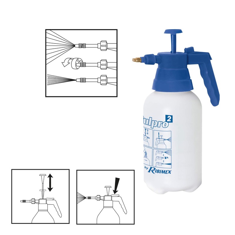 Ribimex PRP012P Pulpro Nebulizer 2 l, White/Blue, 1.4 L