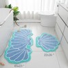 Seashells Bathroom Rug, Bathroom Runner, Blue Bath Rugs, Ocean Decor