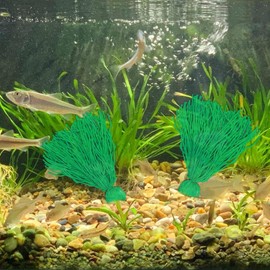 ARSTBETY 2 Pack Fish Spawning Mop, Weighted Sinking Aquarium Breeding Mop, Green