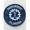 Florida Paramedic Patch - Subdued BLACK 4"  Plastic Back - FREE SHIPPING