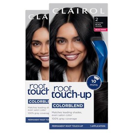 Root Touch-Up by Nice'n Easy Permanent Hair Dye, 2 Black Hair Color, Pack of 2 Kit Bowl Salon Amplified UV Temporary Hair Color Brush Haircare hair dye mousse - Colour: 2 Black, Size: 1.1 Fl Oz (Pack of 1)