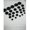 Black Flush Mount Hole Plugs, 25-Pack Assorted Sizes (1/4", 3/8",