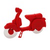 Monsterzeug Pizza Cutter Scooter, Red Pizza Roller, Original Pizza Cutter