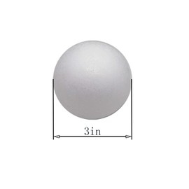 Crafjie Craft Foam Balls 40-Pack 3 Inches in Diameter, Foam Ball for DIY Arts and Crafts, Ornaments, Smooth Polystyrene Foam Balls for Decoration Household School Projects, White