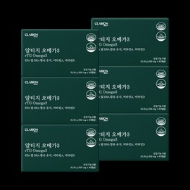 클라리온 rTG 알티지 오메가3 25.05g 30캡슐 6개 EPA DHA 비타민A 비타민D / 클라리온 rTG 알티지 오메가3 25.05g 30캡슐 6개 EPA DHA 비타민A 비타민D