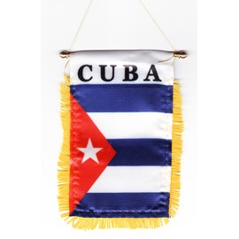 Cuba - Fringed Window Hanging Flag