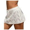 Milumia Women's Crochet Swim Cover Up Beach Mini Skirt Knit
