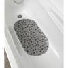 Bubbles Non-Slip Oval Bathtub Mat Clear Grey 28 L X