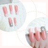 RUOKEXIN Long Press on Nails White French Tip Fake Nails