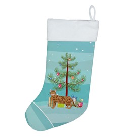 Caroline's Treasures CK4569CS Bengal #2 Cat Merry Christmas Christmas Stocking Fireplace Hanging Stockings Christmas Season Party Decor Family Holiday Decorations