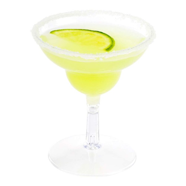 2 Ounce Mini Margarita Glasses, 100 Disposable Plastic Margarita Glasses