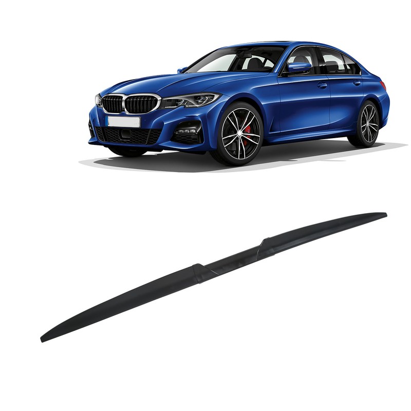 Car Rear Wing 52.76 Inch Rubber Trunk Lid Tailgate Spoiler