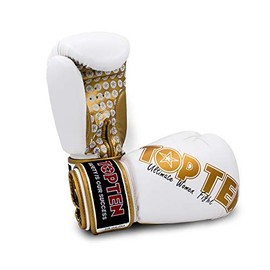 TOP TEN Women's Boxing Gloves 10 oz White Gold