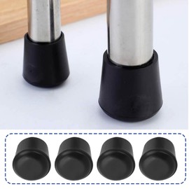 The Lord of the Tools 20pcs 25mm Chair Leg Tips Caps Black Rubber Furniture Table Feet Chair Feet Pipe Tubing End Blanking Cover Caps Floor Protector