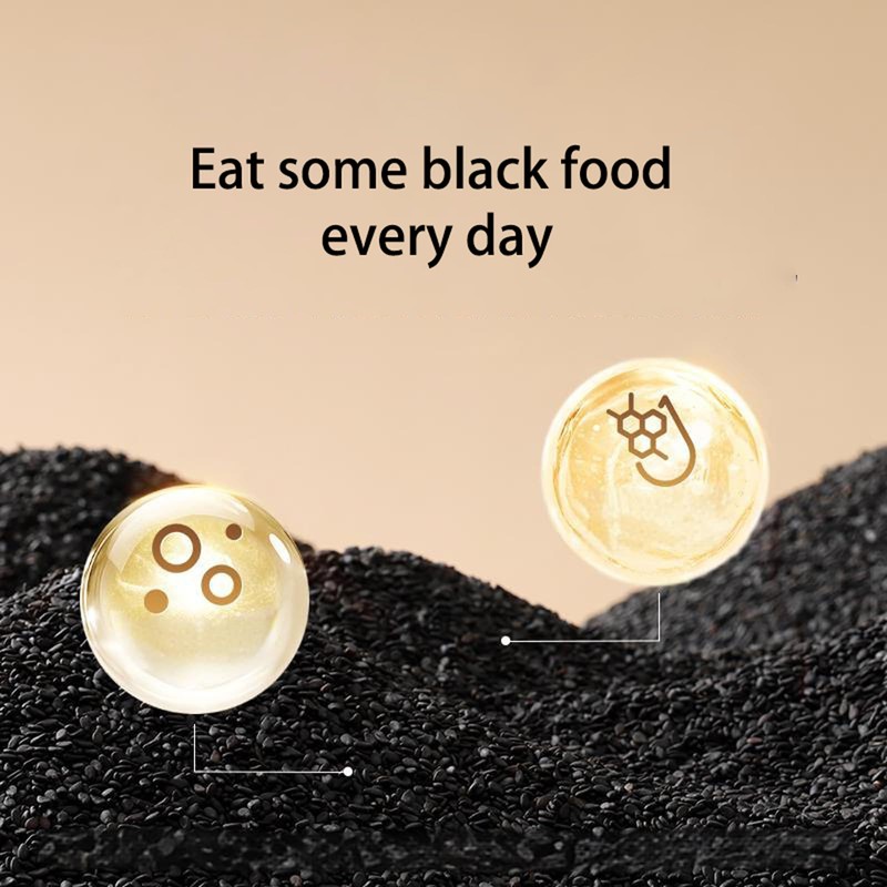 XCVFDVOR Black Sesame Walnut Black Bean Powder Black Sesame Powder