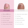 Dsixnails 240 uñas postizas cuadradas cortas y rosas para mujer