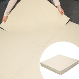 WAPANE Carpet Tiles Peel and Stick, Squares Carpet Floor Tile 24” x 24”, Soft Padded Carpet Tiles, Self Adhesive Carpet 10PC Tiles Per Box 40Sq Ft for Home Living Room Bedroom Office, Off-White
