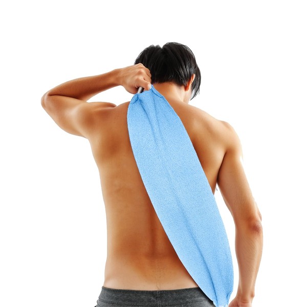 XNXA Exfoliating Back Scrubber for Shower with Handles, Double-Sided Body