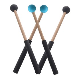 minkissy 2 Pairs Ergonomic Percussion Mallets for Marimba Tongue Drum Durable Handle Soft Head Drumsticks for Musical Instrument Performance for Beginners Professionals