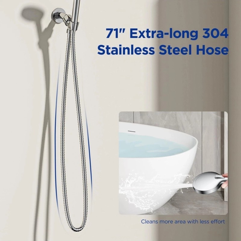 JOMOO Handheld Shower Head with Filter, 10 Spray High-Pressure Showerhead