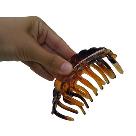 4 inch Tortoise Large Jaw Clip Hair Claw with Rhinestones for Women