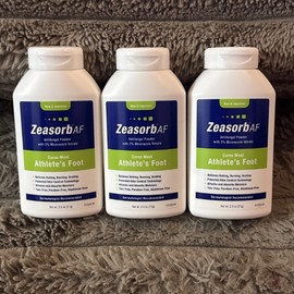 3x ZeasorbAF Anti Fungal Athlete's Foot Powder - 2.5 fl oz Each - 01/27 FRESH!
