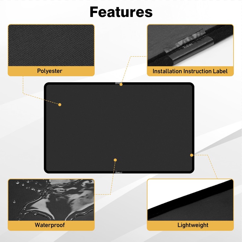 Powerty Foldable Cargo Cover for 2019-2025 Toyota RAV4 Accessories, Trunk