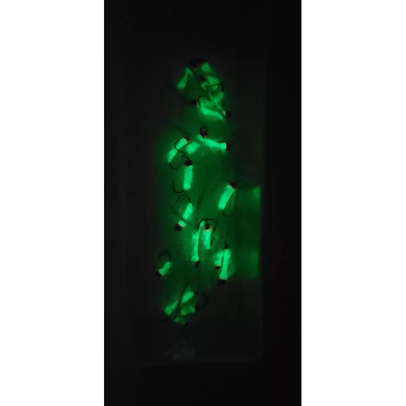 fly-- flies FLY-FLIES-ICE JIGS (* PINK BEAD HEAD GLOW WORWS