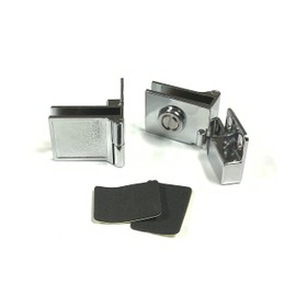 Inset Side-Mount Glass Door Hinge, Polished Chrome