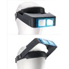 QWORK Headband Magnifier, Double Optical Lens Head-Mounted Reading Magnifier Hands