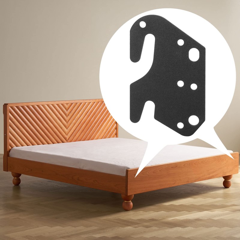 KOPKIO 2 PCS Universal Wood Bed Rail Hook Plates for