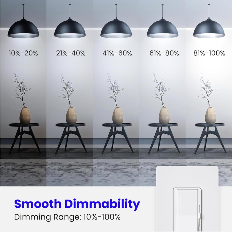 Feit Electric A19 LED Light Bulb, 60W Equivalent, Dimmable, 800