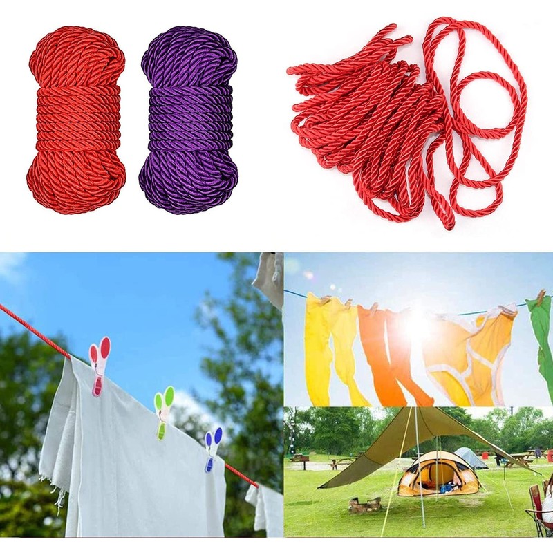 CRAFTCURL Nylon Twisted Rope - Durable & Slightly Shiny Design