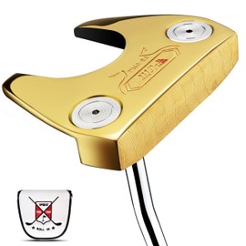 PGM TUG024 CNC‑Milled Low‑CG Golf Putter with Alignment Line & Oversized Grip – Tungsten Counterweight, Stainless Shaft, Men’s Right‑Handed