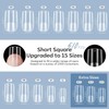 modelones Gel Nail Kit, Upgrade 15Sizes Gel Nail Tips Short