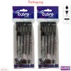 CLARO Lucky Ballpoint Pens, BLACK, 0.7mm Fine Point, Pack of