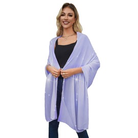 REEMONDE Shawl Wraps for Women Shine Chiffon Shawls Hijab Scarf Sarong Bridal Wedding Wraps Shawls for Evening Dresses