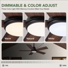 SPACORA 42 Inch Ceiling Fan with Light, Black Ceiling Fans