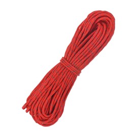 TIXIPEM 2 mm 66FT Reflective Guyline Camping Paracord [1PCS] - Guy Lines Ultralight Thin Cord Rope 3 Strands Paracord Use for Camping Tents & Tarps & Hiking - [Red]